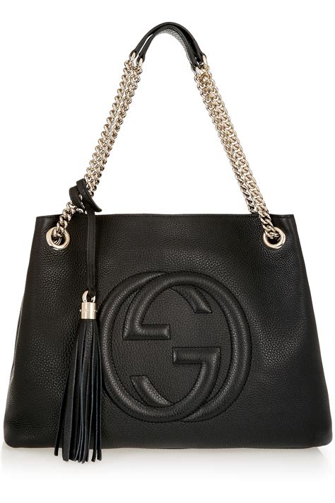 gucci soho black leather bag